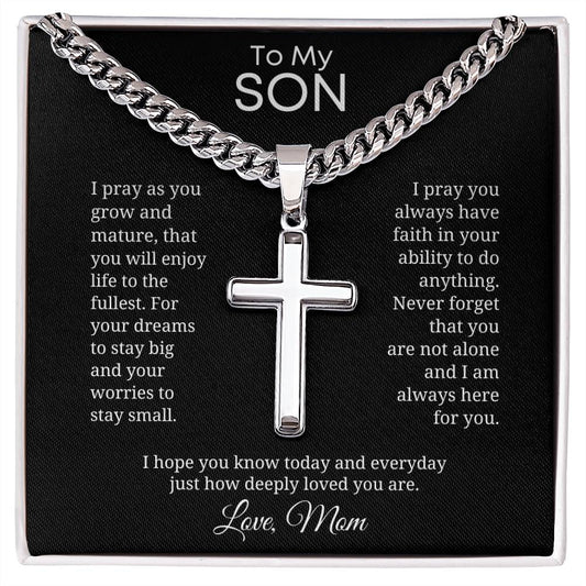 Personalized Engraved Necklace for Son