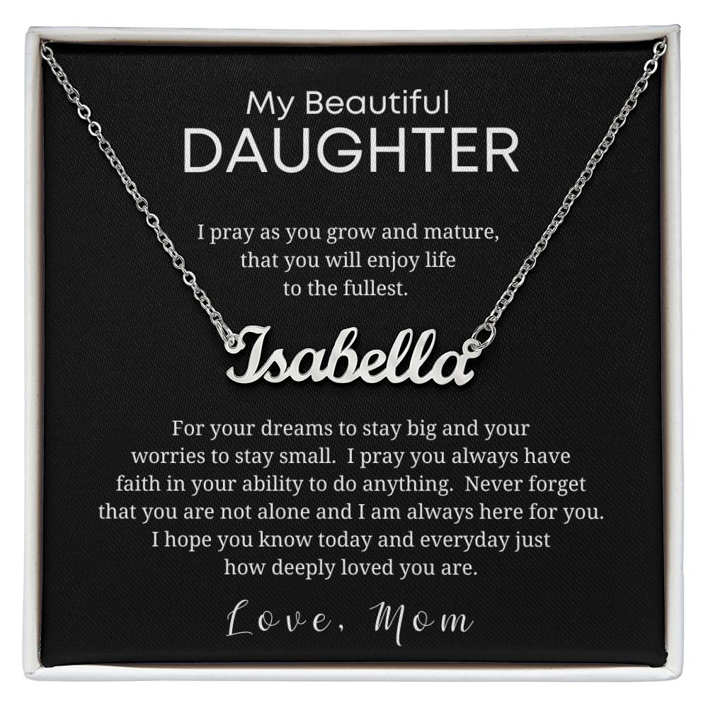 Custom Name Necklace - Gift for Daughter from Mom.