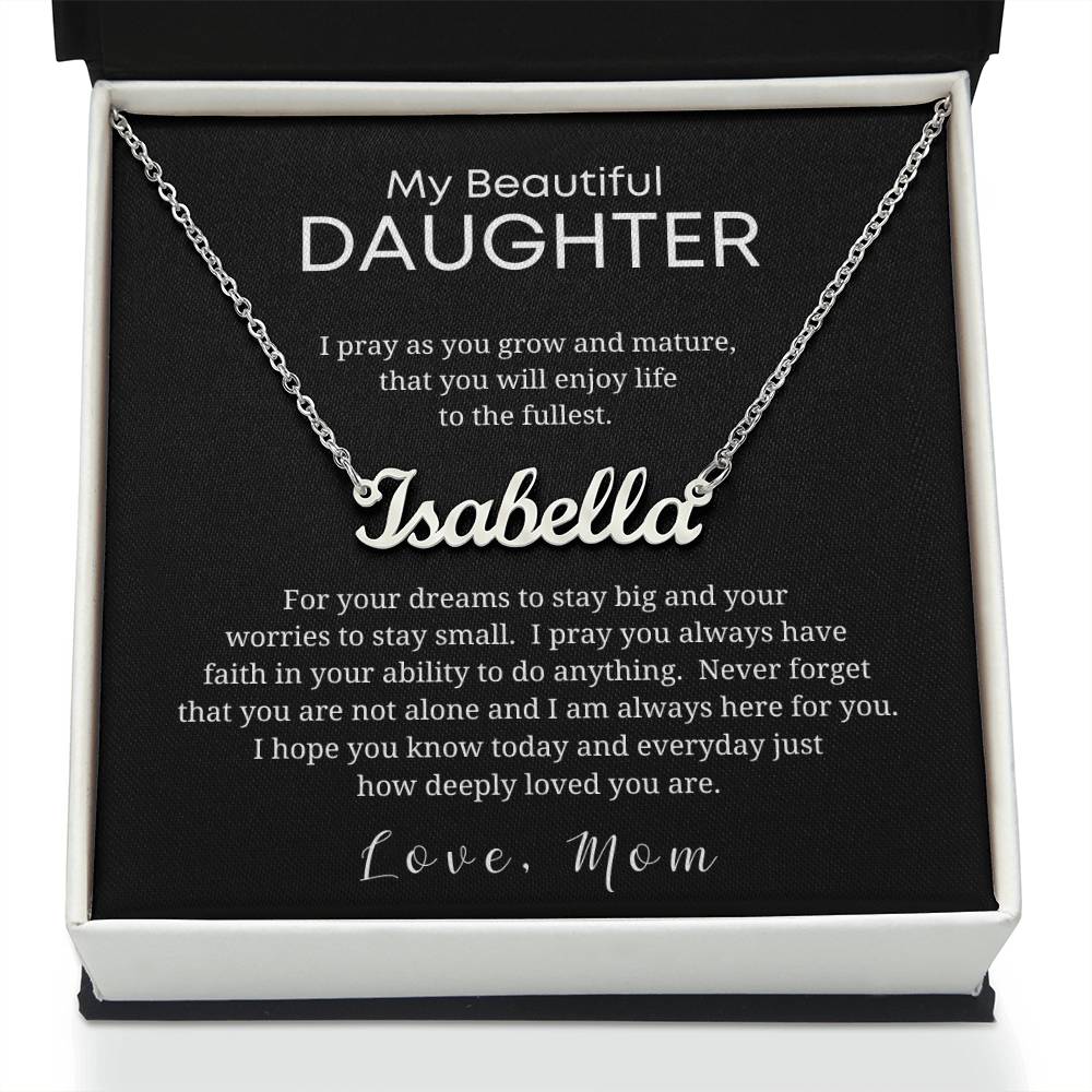 Custom Name Necklace - Gift for Daughter from Mom.