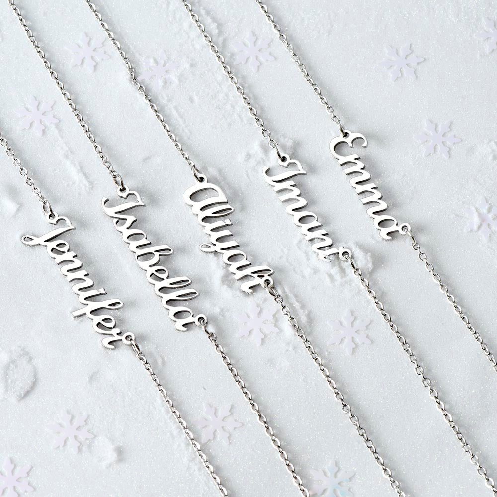 Custom Name Necklace-Gift for Our Daughter from Mom and Dad