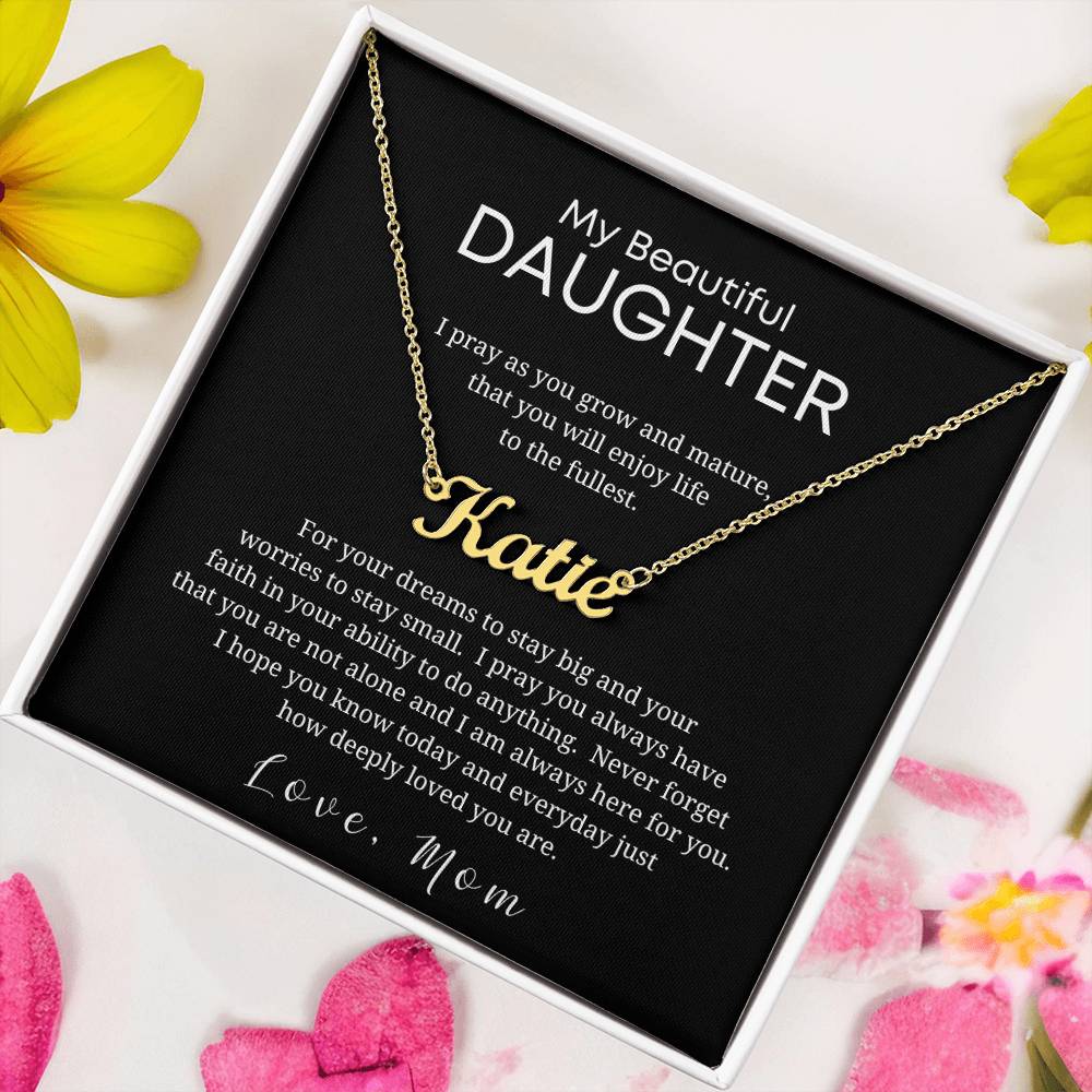 Custom Name Necklace - Gift for Daughter from Mom.