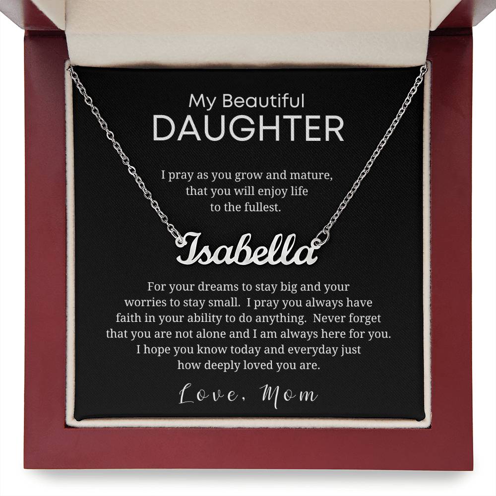 Custom Name Necklace - Gift for Daughter from Mom.