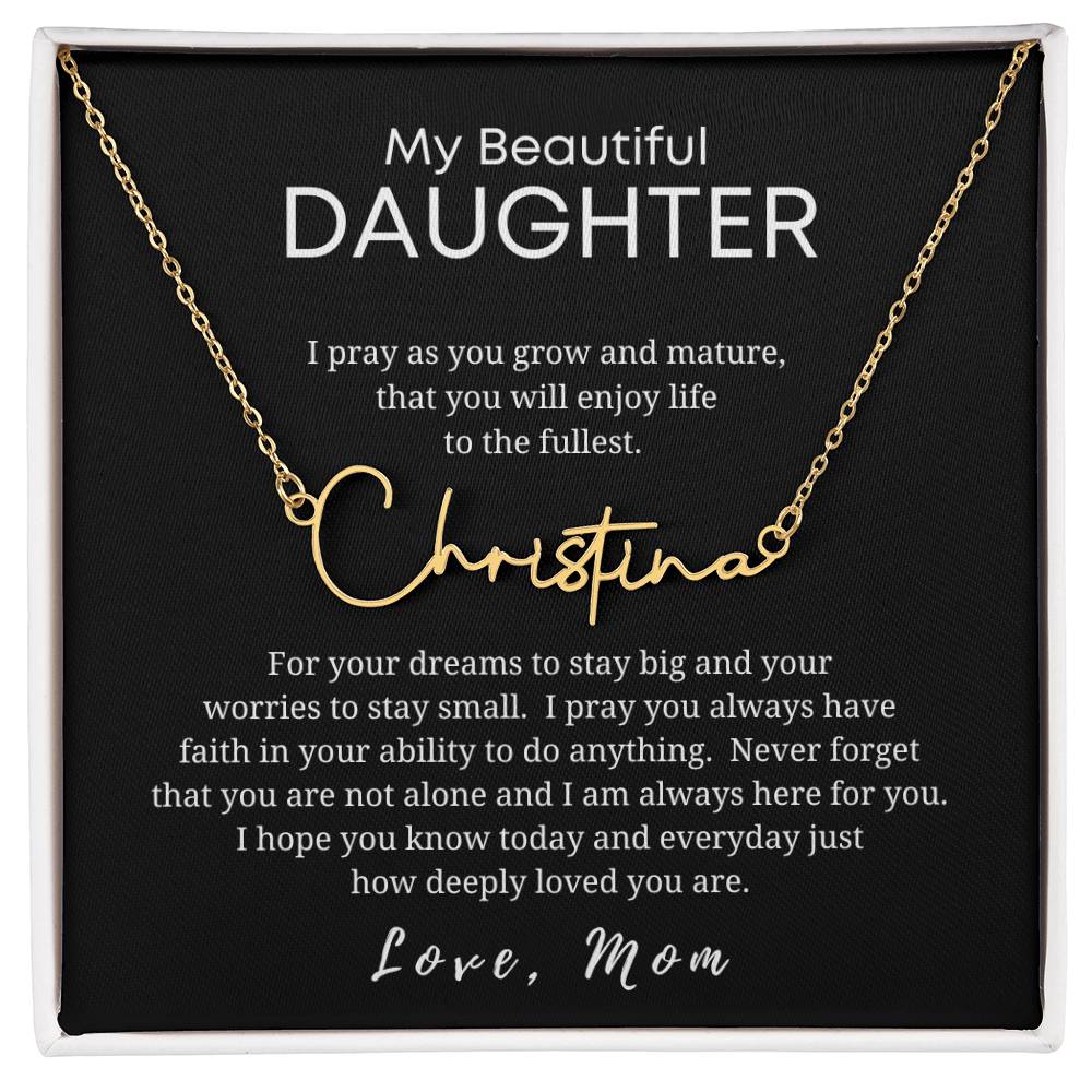 Gift for Daughter-Custom Name Necklace