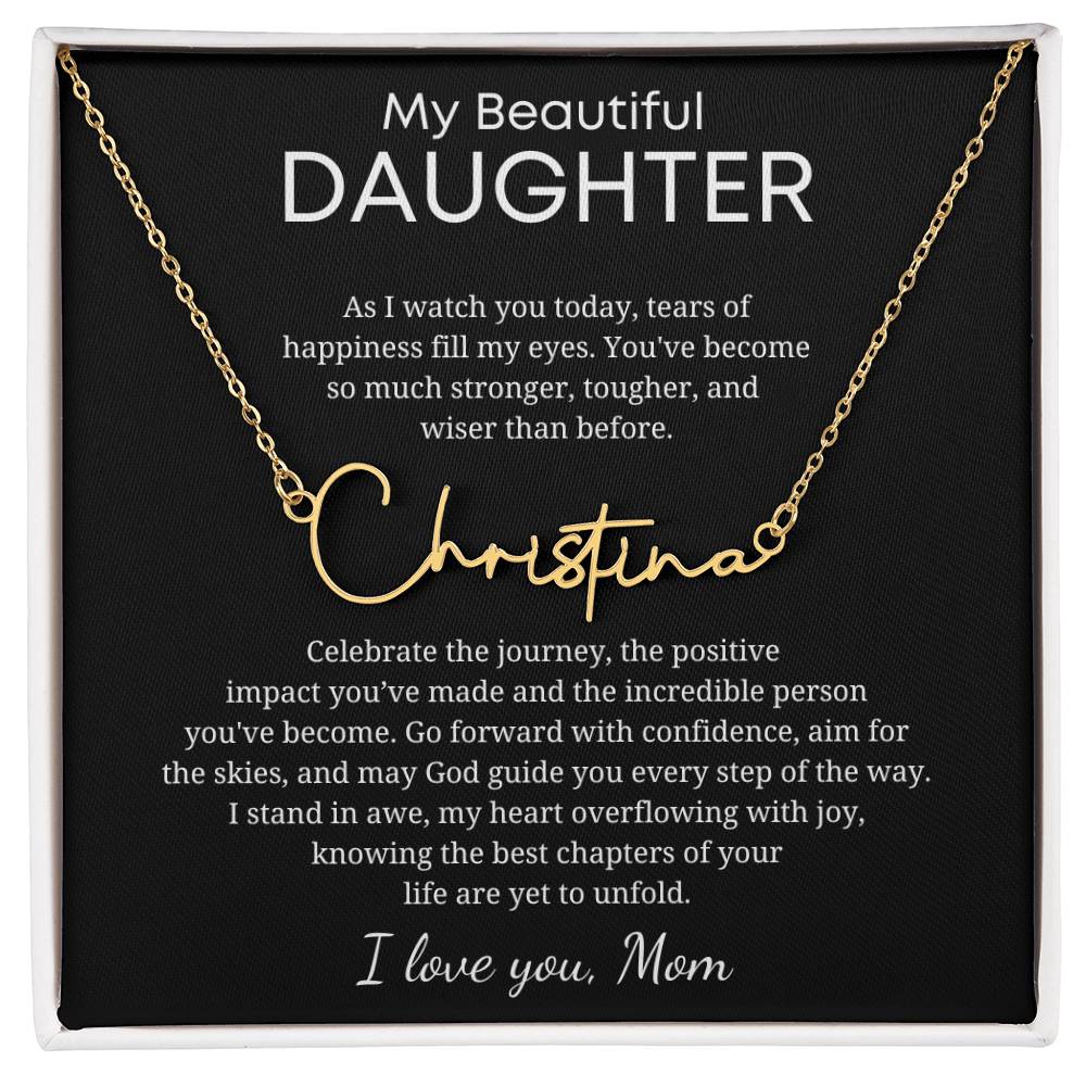 Personalized Name Necklace - Unique Gift for Daughter with Customizable Sender