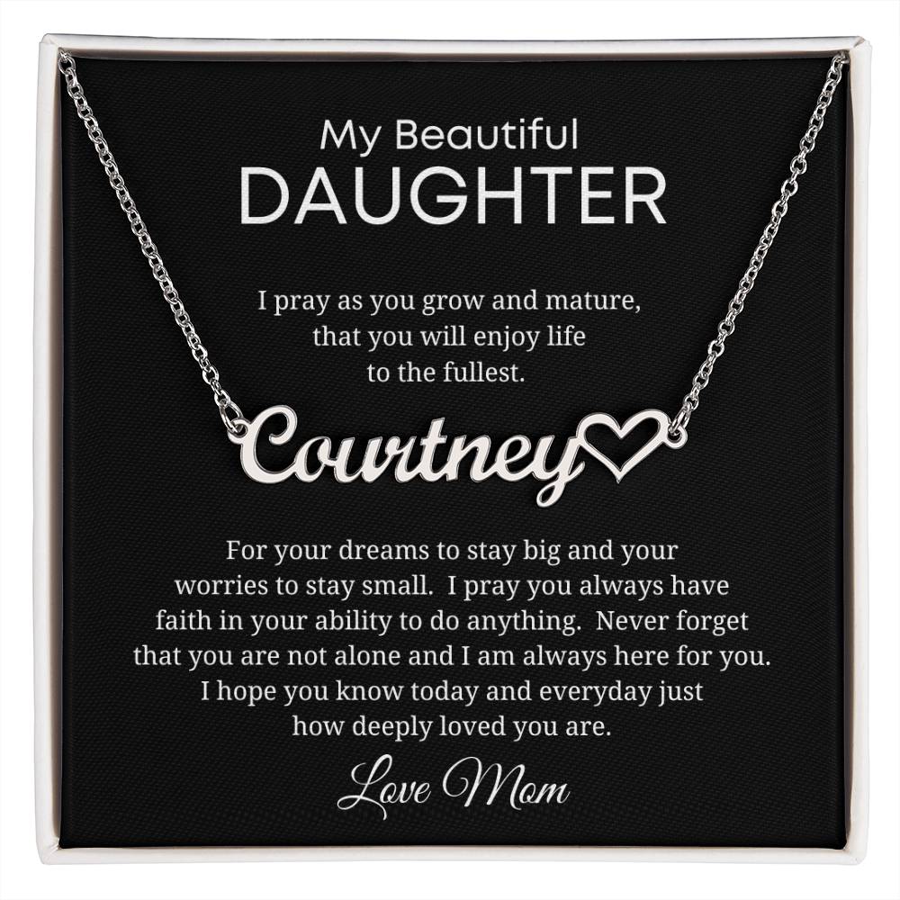 Personalized Name Necklace - Unique Gift for Daughter with Customizable Sender