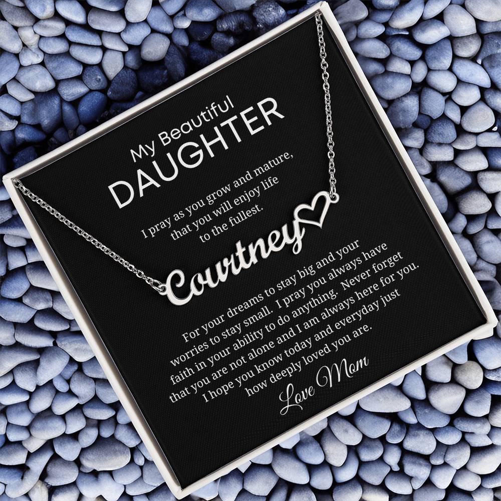 Personalized Name Necklace - Unique Gift for Daughter with Customizable Sender