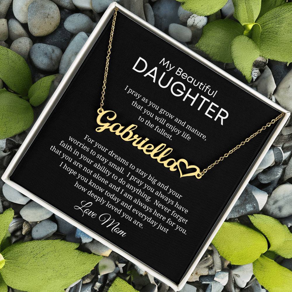 Personalized Name Necklace - Unique Gift for Daughter with Customizable Sender