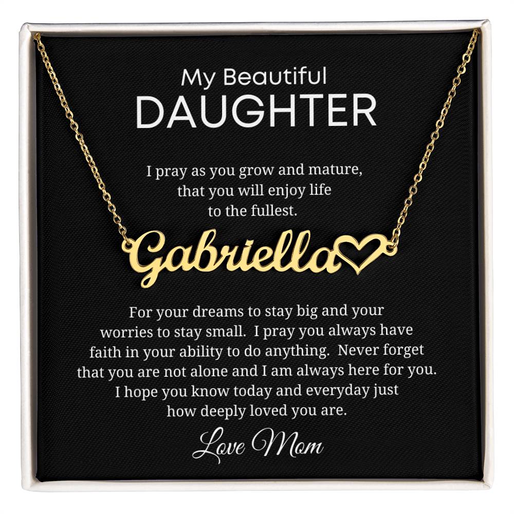 Personalized Name Necklace - Unique Gift for Daughter with Customizable Sender