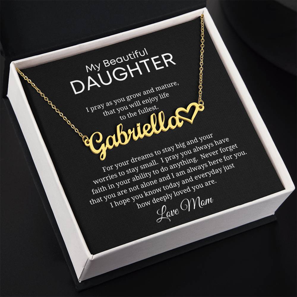 Personalized Name Necklace - Unique Gift for Daughter with Customizable Sender