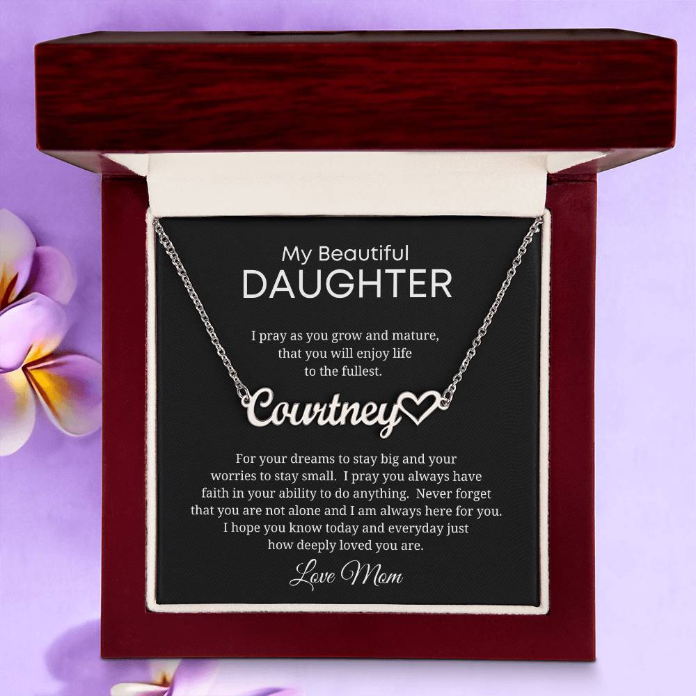 Personalized Name Necklace - Unique Gift for Daughter with Customizable Sender