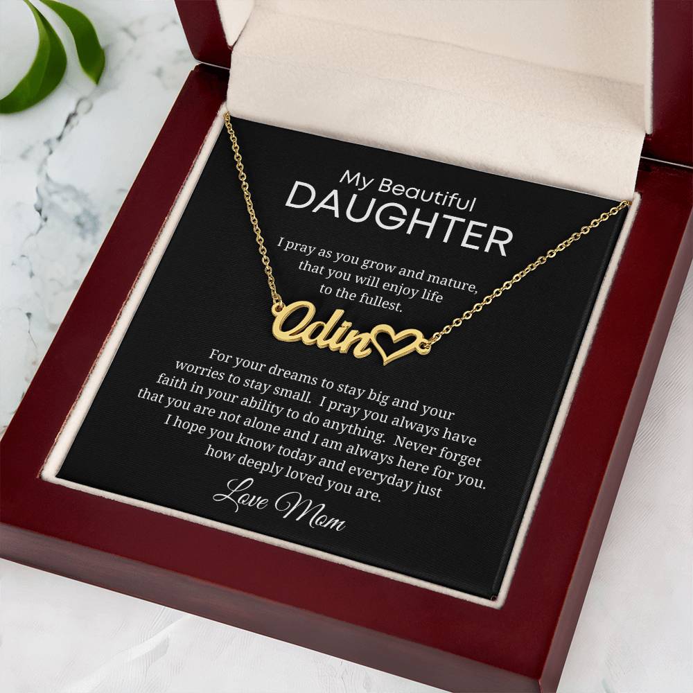 Personalized Name Necklace - Unique Gift for Daughter with Customizable Sender