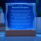 Gift from Mom to Daughter- Engraved Acrylic LED plaque and Night light