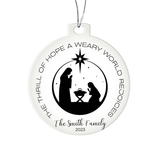 Customized Nativity Christmas Ornament