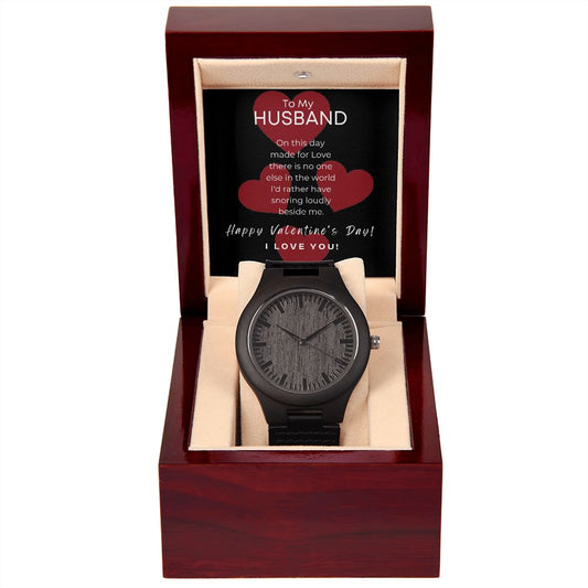 Wooden Watch - To My Husband-Hearts