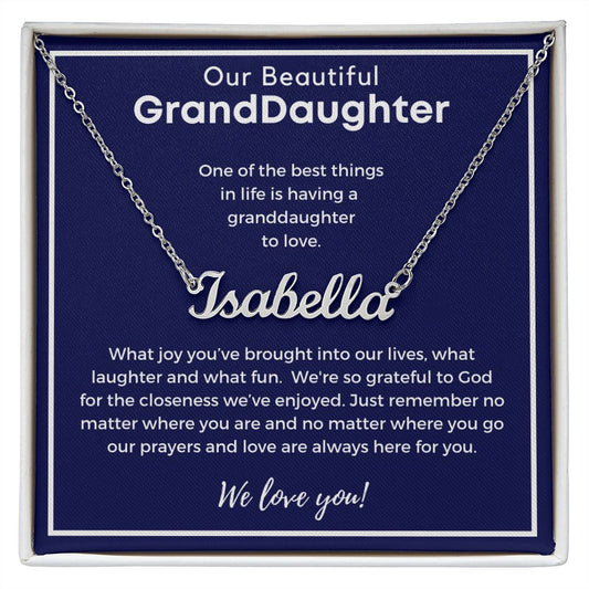 Custom Name Necklace -Gift for Granddaughter