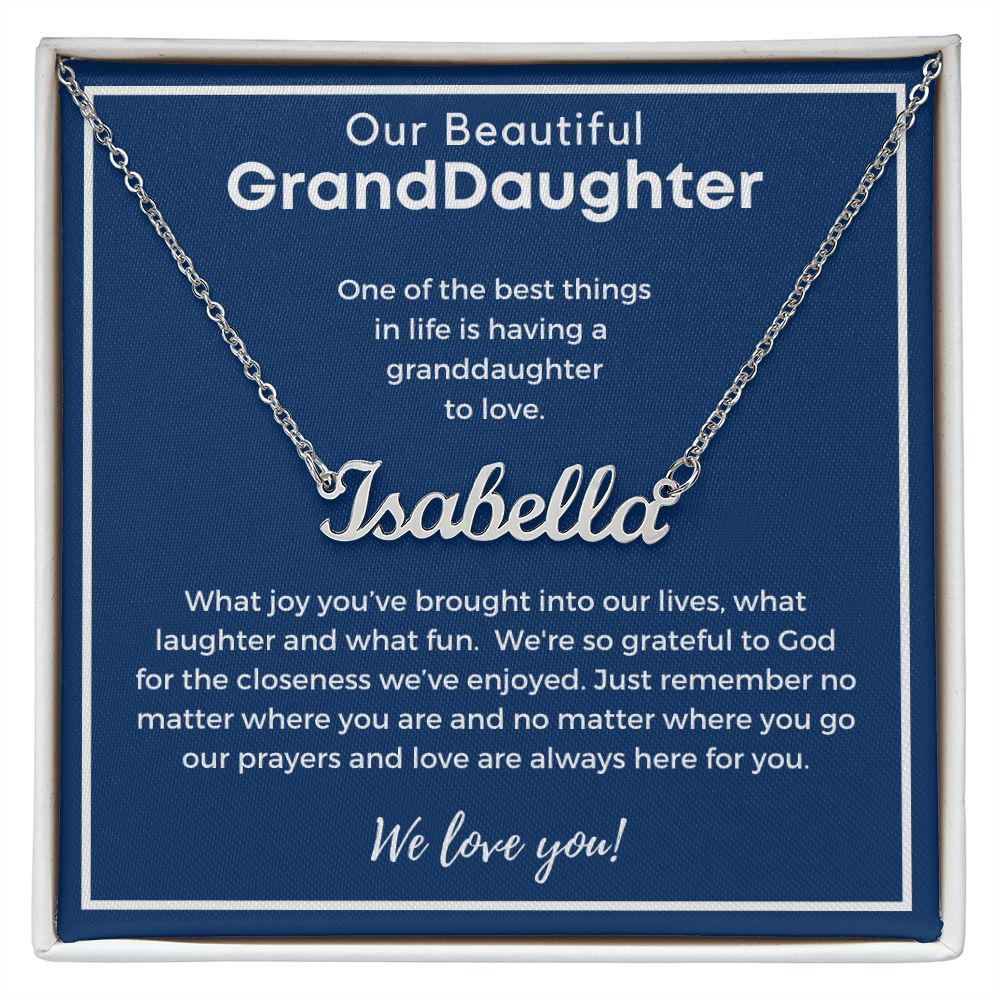 Custom Name Necklace - Gift for Granddaughter