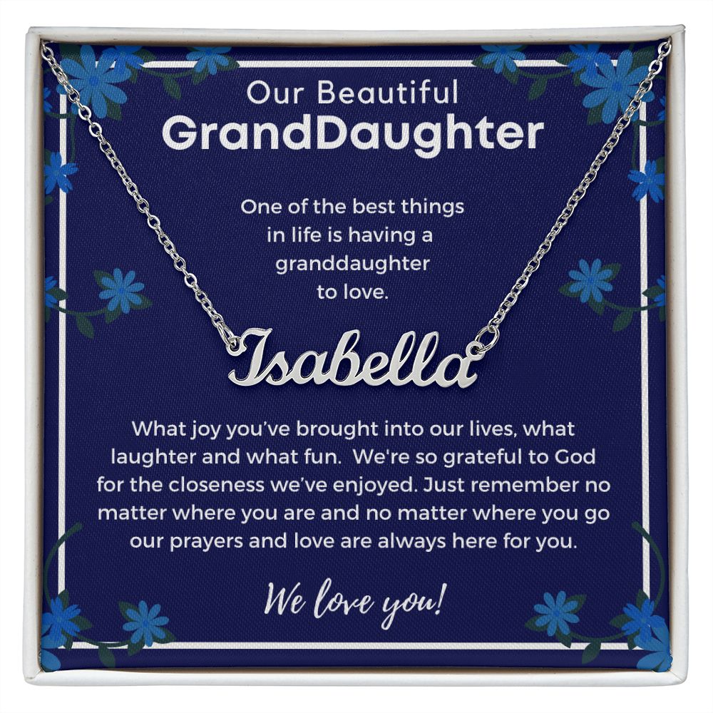 Custom Name Necklace - Gift for Granddaughter