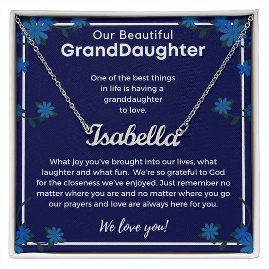 Custom Name Necklace - Gift for Granddaughter