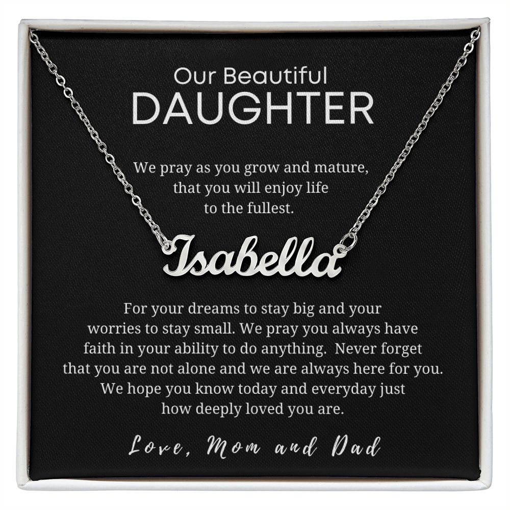 Custom Name Necklace - Gift for Daughter