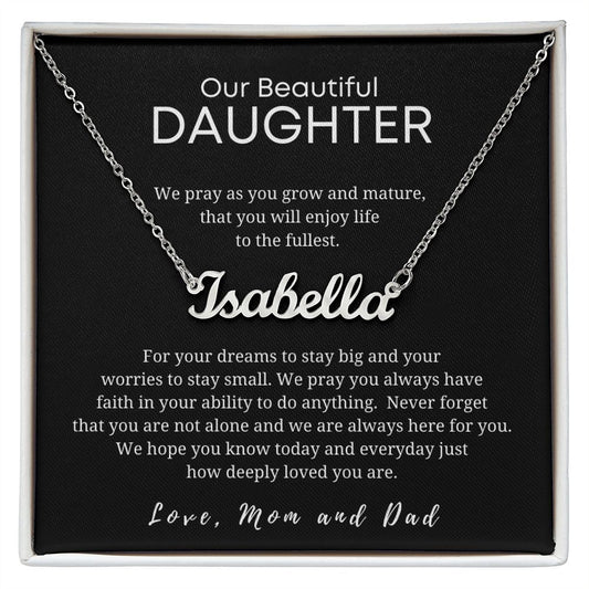 Custom Name Necklace - Gift for Daughter