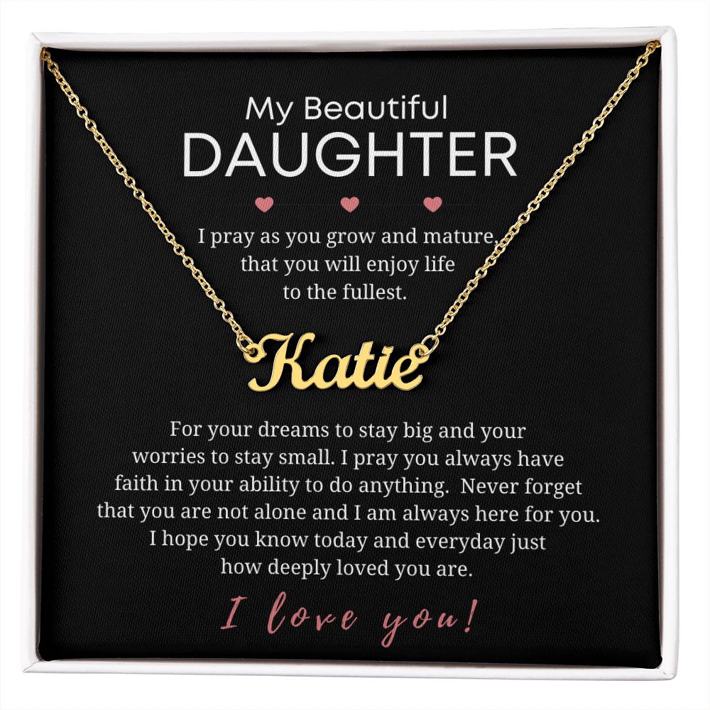 Custom Name Necklace - For My Daughter