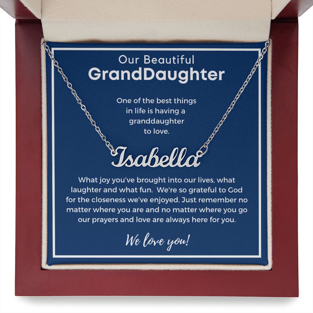 Custom Name Necklace - Gift for Granddaughter