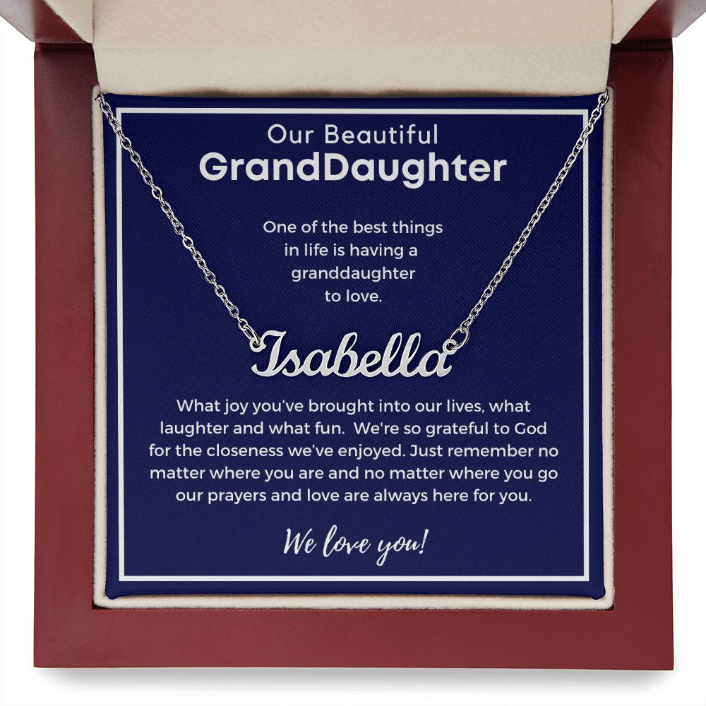 Custom Name Necklace -Gift for Granddaughter