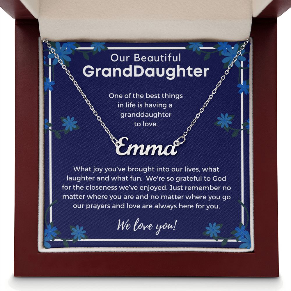 Custom Name Necklace - Gift for Granddaughter