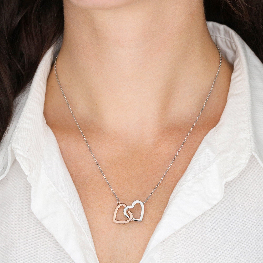 Interlocking Hearts necklace - Gift for Granddaughter