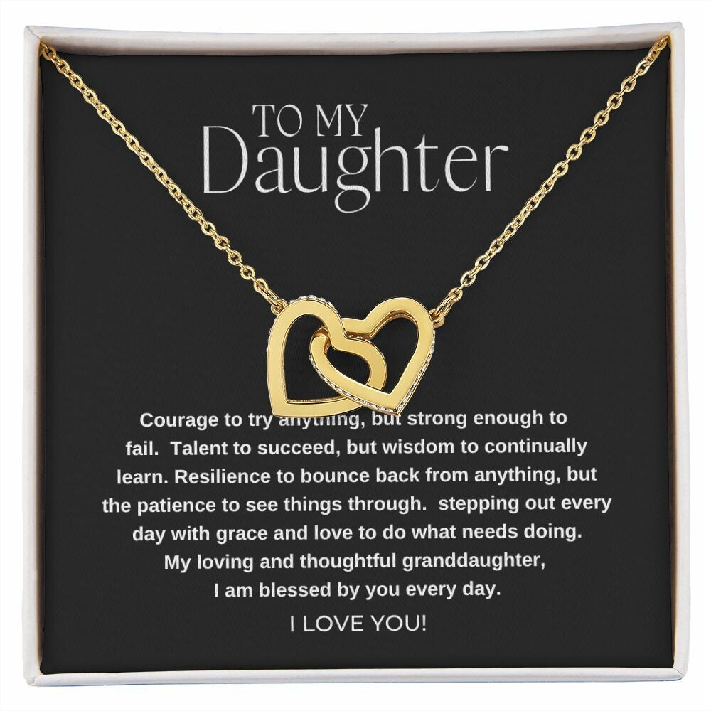 Interlocking Hearts Necklace - Gift for Daughter