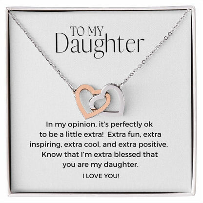 Interlocking Heart Necklace-Gift for Daughter