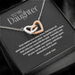 Interlocking Hearts Necklace-Gift for Daughter