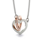 Interlocking Hearts Necklace - Gift for Granddaughter