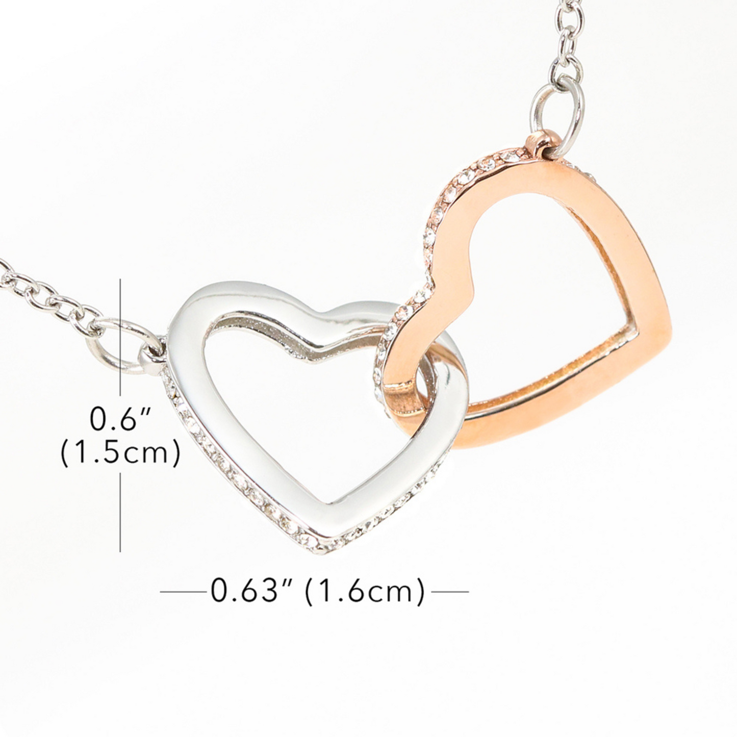 Interlocking Hearts Necklace - Gift for Granddaughter